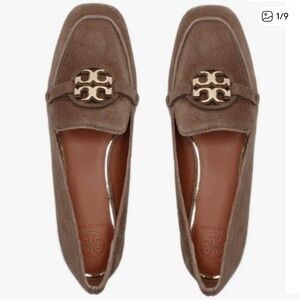 NIB TORY BURCH METAL MILLER LOAFER RIVER ROCK sz 9.5